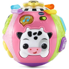 VTech Baby On-The-Moove Activity Ball with Textures, Orange and Pink