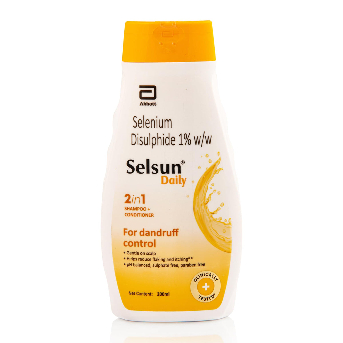Selsun Daily Anti-Dandruff Shampoo, Removes dandruff flakes, Relieves itching associated with dandruff, pH balanced, Sulfate-free, Paraben-free, 200ml (Pack of 1)