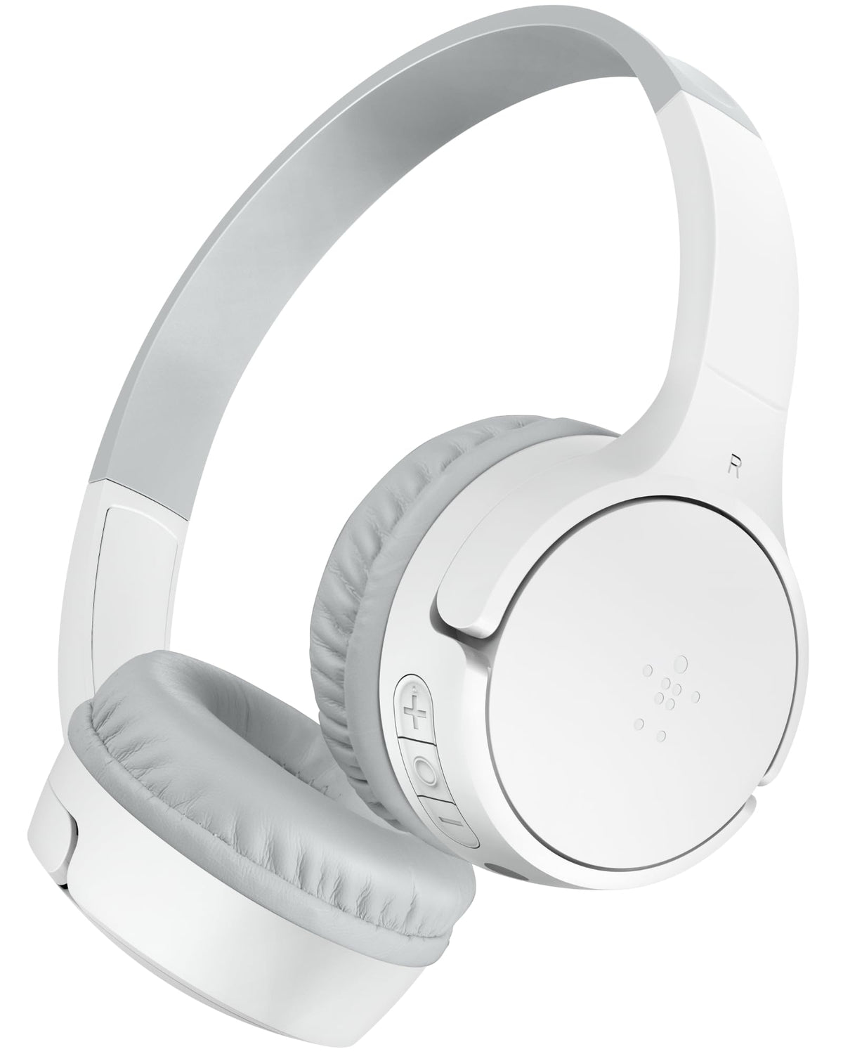 Belkin SoundForm Kids Mini Wireless Headphones with Built-in Mic, 30 Hours Playtime & Fun Stickers - Over-Ear Headphones for Online Learning, School, Travel, iPhone, iPad & Galaxy - White
