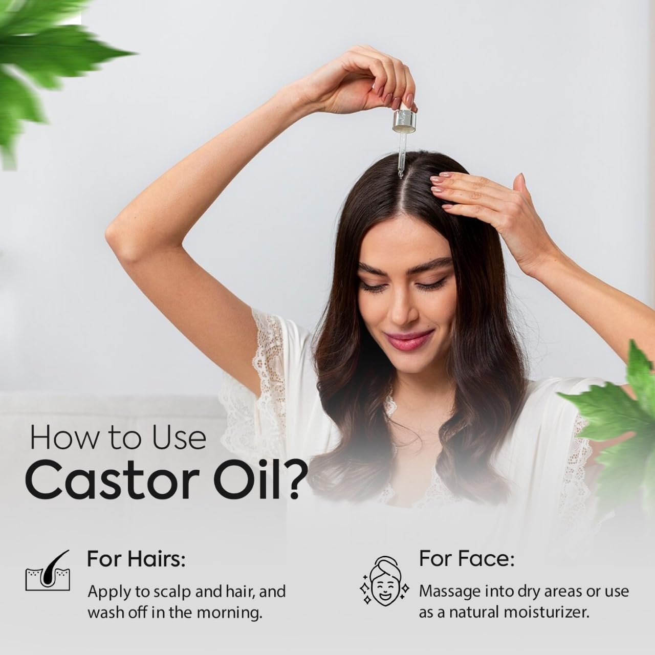 SANOOR Jamaican Glow Castor Elixir Oil | 100% Pure (2.02oz)| Infused with Nutrients Pure Hair Butter | Cold-pressed | FDA APPROVED | 60ml