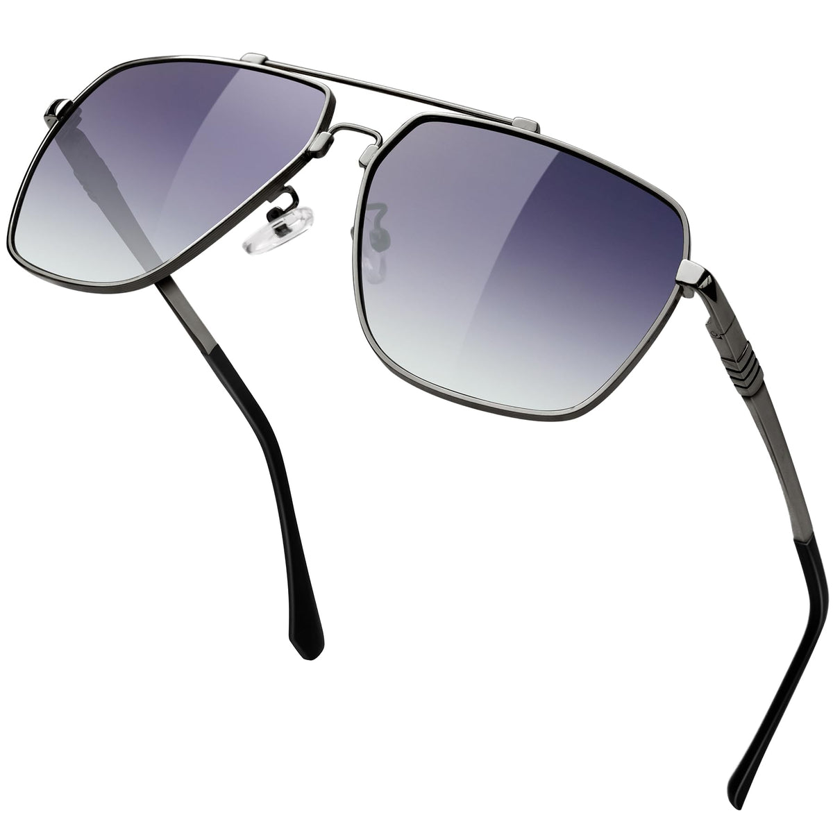 KANASTAL Polarized Sunglasses for Men Women, Large Memory Metal Frame Lightweight Sun Glasses 100% UV400 Protection Shades for Driving