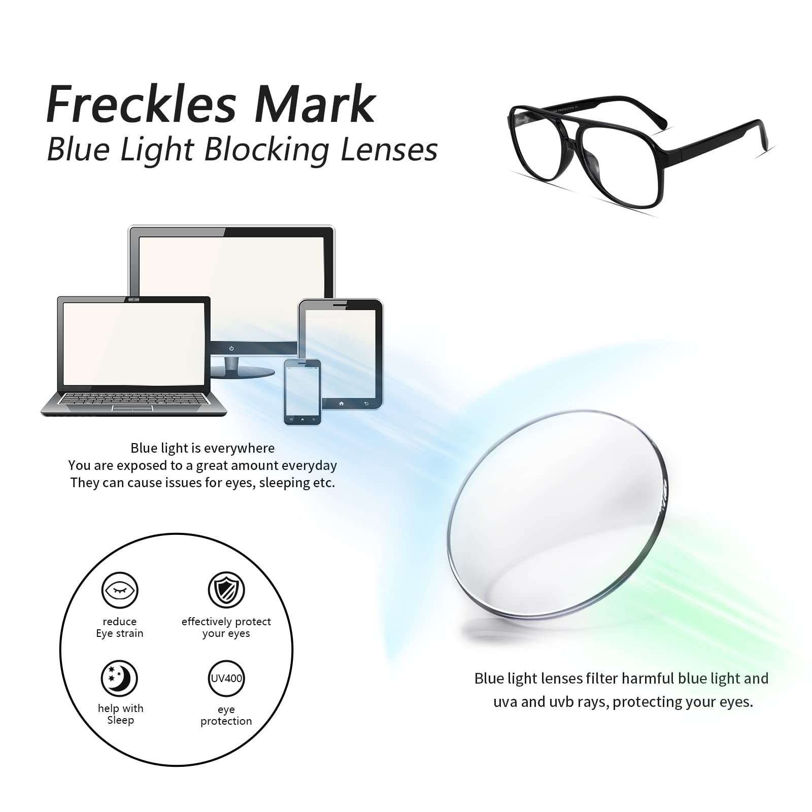 Freckles Mark Vintage Retro 70s Sunglasses for Women Men Classic Large Squared Aviator Frame UV400 Trendy Orange Glasses