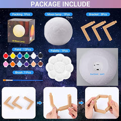 Paint Your Own Moon Lamp Kit for Kids, DIY Gifts 3D Moon Night Light, Easter Arts and Crafts for Kids Ages 7-12, Art Supplies Arts & Crafts Kit Toys for Girls Boy Birthday Gift Ages 4 5 6 7 8 9 10 11