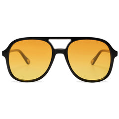 SOJOS Retro Vintage Polarized Sunglasses Double Bridge Brow Bar Square Aviators SJ2174