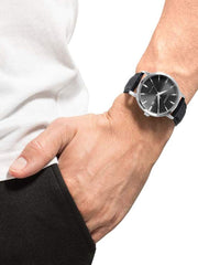 CITIZEN Mens Solar Powered Watch, Analog Display and Leather Strap - BM7460-11E