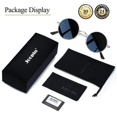 Joopin Round Polarized Sunglasses for Men Women, UV Protection Sun Glasses Small Circle Hippie Lennon Shades Sunglasses
