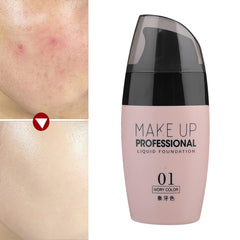 Light Liquid Foundation Foundation Full Coverage Color Formula Texture Smooth Face Finish Blemish Concealer Color Mineral for Makeup