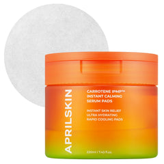 April Skin Carotene APMP Instant Soothing Toner Serum | 5 Minute Cooling Serum Pads | Vegan, Cruelty-Free | Non-Comedogenic | All-in-One Toner Serum Mask | Skincare