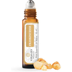 Vitality Extracts Frankincense Essential Oil - 10ml Roll-on, Boswellia Serrata, Aromatherapy, Skin Care, Natural Calm, Stress Relief, Yoga