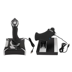 Jectse Flight Simulator Controls, Three Mode Flight Joystick Controls With Vibration Function And Throttle Controls, 8 Way Hat Switch