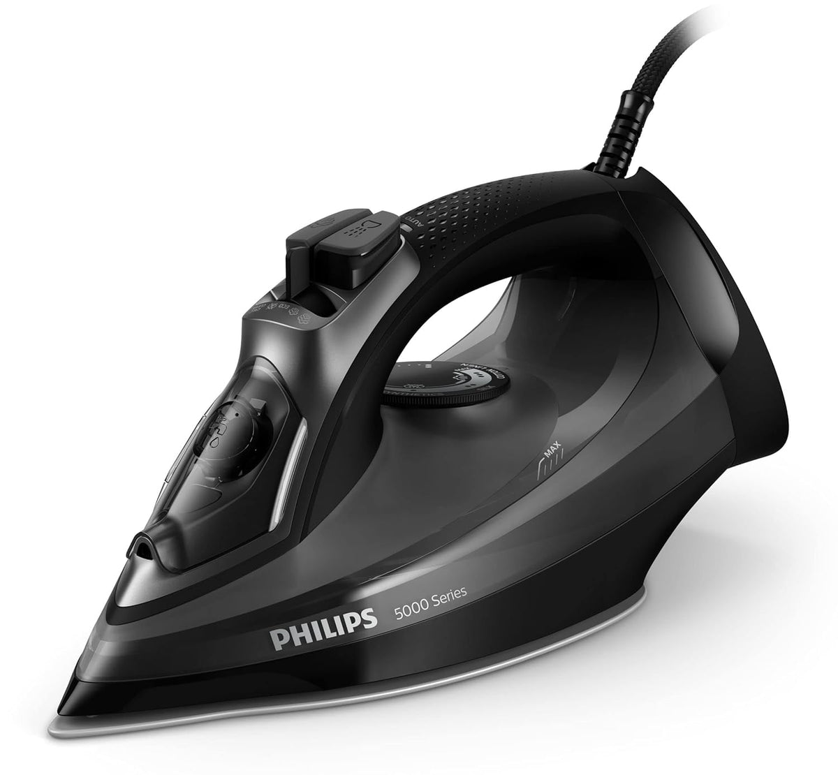 Philips 5000 Series Steam Iron - 2600W, 200 g Steam Boost, SteamGlide Plus, 45 g/min Continuous Steam - DST5040/86