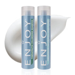 Enjoy Therapeutic Volumizing Shampoo & Conditioner Set for Fine & Thinning Hair, Aroma-Therapeutic Scalp Stimulating, Lightweight, Color-Safe Volume, pH 4.5-5.5 - 10.1 Fl Oz