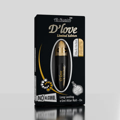 D'Love Black Orchid Alcohol Free Attar Roll On for Men - Pack of 4 (6ml Each) | Exquisite & Long Lasting Fragrance