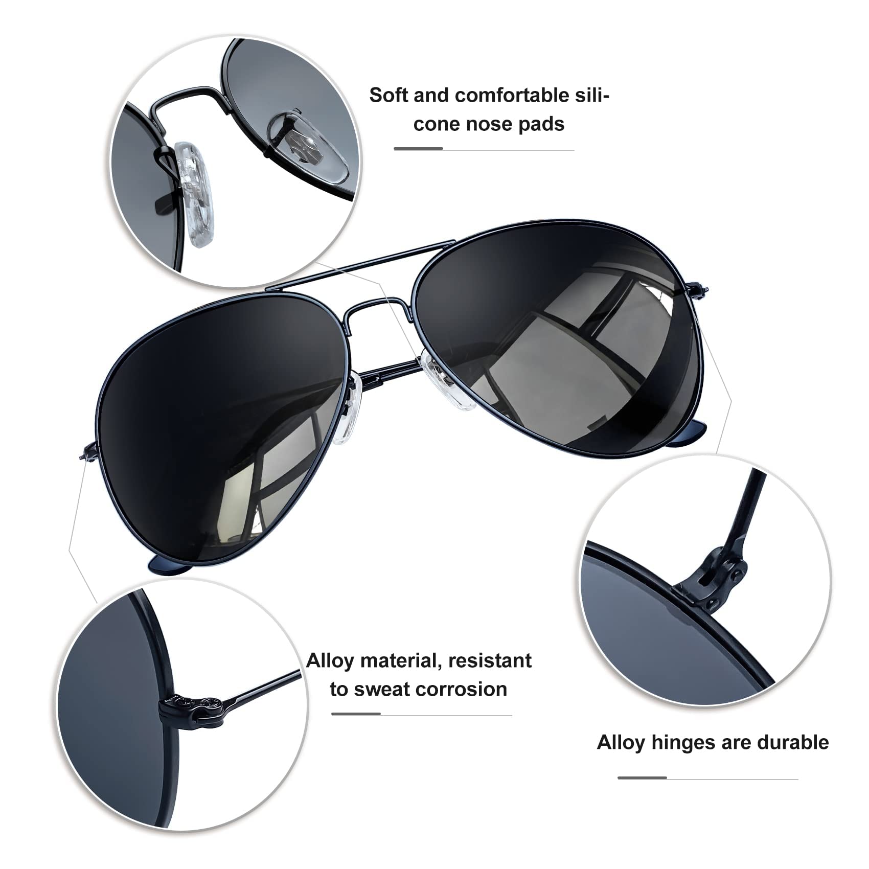 Mens metal frame sunglasses hotsell