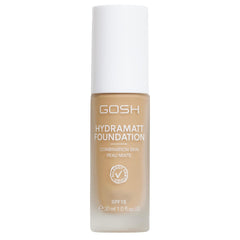 GOSH Foundation with SPF 15 for Light & Dark Skin, Vegan, Matte Makeup for Dry, Sensitive & Oily Skin, Smudge- and Sweat-Proof, Oil-Free, Adjustable Coverage, No Mask Effect, 008Y