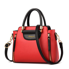 Crossbody Bags for Women Large Ladies PU Shoulder Bags Crossbody Top Handle Tote - Black/Red