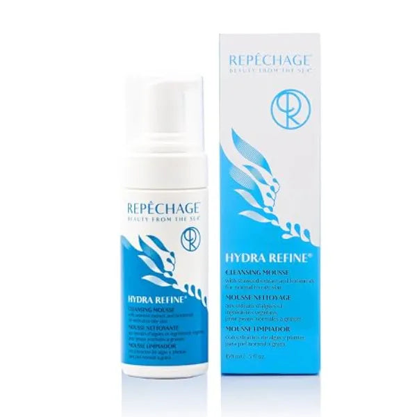 Repechage Hydra Refine Foaming Cleanser For Normal to Oily Skin Purifying Face Wash with Seaweed, Astringent Lemongrass and Citric Acid, pH Balancing, Helps Unclog Pores and Minimize Oil, 5 fl oz.