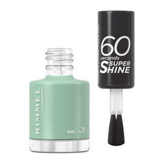 Rimmel London Colour Your Way 60 Seconds Super Shine Nail Polish - Quick Drying - Resists Chips & Fading, Lasts Up To 10 Days - Precise Application In One Stroke - 154 Shell Yeah!!, 8 ml