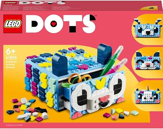 LEGO® DOTS Creative Animal Drawer 41805 DIY Craft & Decoration Kit; Building Blocks Toy Set; Toys for Boys, Girls, and Kids (643 Pieces)