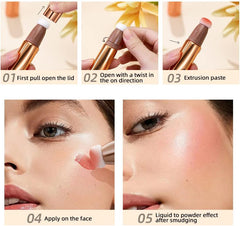 KANZA-Multifuntional Makeup Pen | Chocolate Color Liquid Face Concealer Pen | Waterproof Body Face Contouring Makeup | Matte Finish Liquid Contour Stick with Soft Cushion Applicator | 15g (#01)