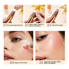 KANZA-Multifuntional Makeup Pen | Chocolate Color Liquid Face Concealer Pen | Waterproof Body Face Contouring Makeup | Matte Finish Liquid Contour Stick with Soft Cushion Applicator | 15g (#01)