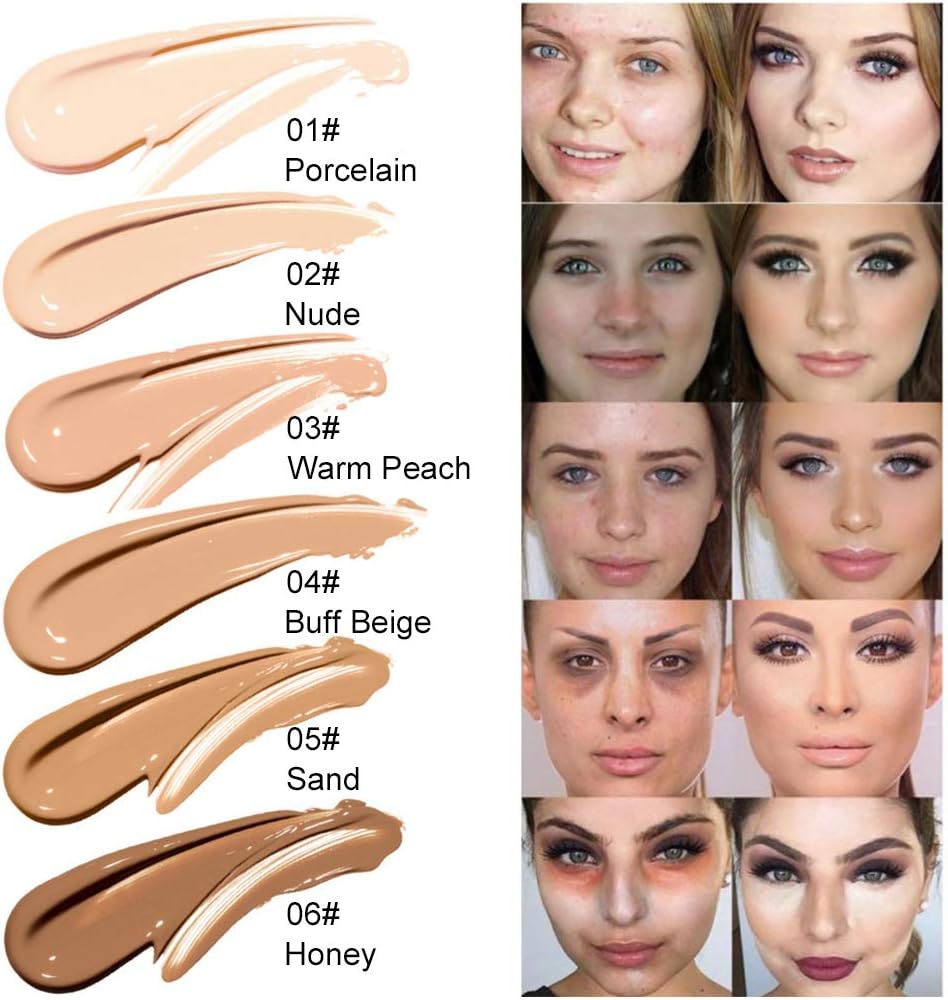 NLLNT Matte Concealer Liquid Foundation Make-up Full Coverage Freckles Acne Scars Long-lasting Waterproof