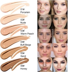 NLLNT Matte Concealer Liquid Foundation Make-up Full Coverage Freckles Acne Scars Long-lasting Waterproof