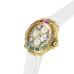 Guess Selene Multi-Function Analog Watch for Women, 39 mm Case Width, White