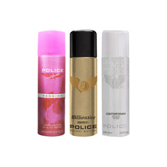Police Millionaire Homme + Contemporary + Passion Femme Deo Combo Set 600ml