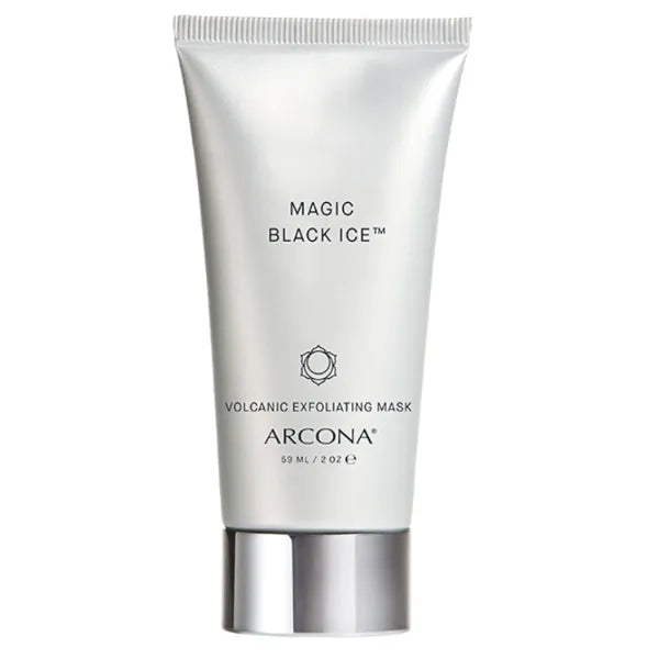 ARCONA Magic Black Ice - Icelandic Volcanic Sand, Black Lava, Charcoal and Mandelic Acid Exfoliate, Purify, Brighten and Decongests Skin - 2 oz