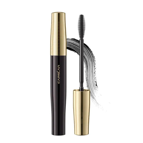 CARSLAN Light-Lengthening Natural Mascara for Natural Lashes, Lightweight Washable, Clump-Free Smudge-Resistant Lash Extension Look, Easy Removal Mascara for Everyday Makeup