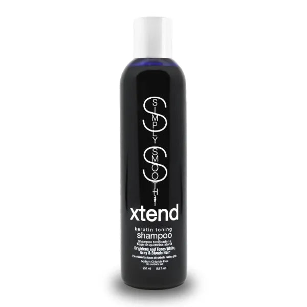 SIMPLY SMOOTH Xtend Keratin Toning Shampoo Color Depositing Purple Shampoo Brighten & Tone Blonde, Silver & Gray Hair Color Prevents Brassy & Yellow Tones For Color Treated Hair 8.5 Oz