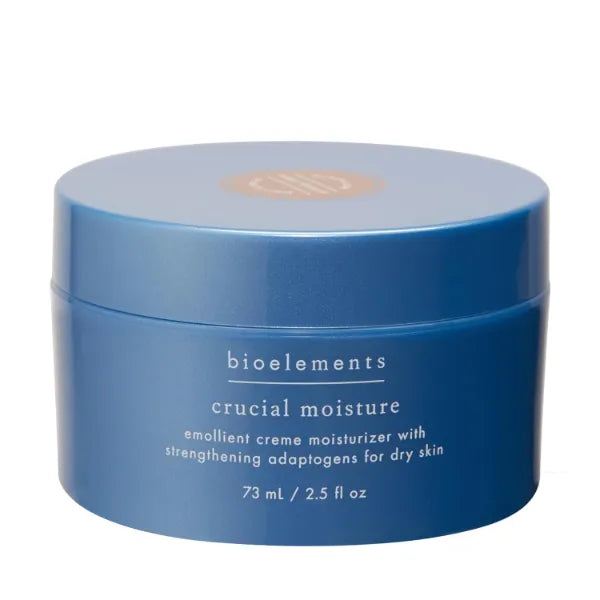 Bioelements Crucial Moisture, Emollient Cream Facial Moisturizer for Dry Skin - Improve Fine Lines, Vegan, Gluten Free, Never Tested on Animals, AM Moisturizer, Face Lotion - 2.5 fl oz