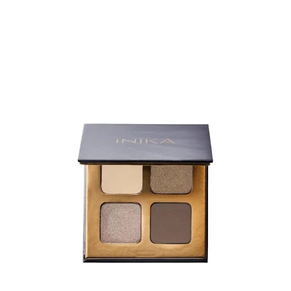INIKA Eyeshadow Quad - Wind | Blendable, Natural Mineral Pigments, Neutral Tones, Long Lasting, Matte and Shimmer