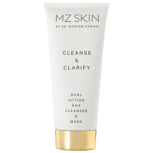 MZ SKIN Cleanse & Clarify Dual Action Cleanser & Mask 3.4 fl oz | Exfoliating AHA & Papaya Enzyme Face Wash | Smooths Texture, Refines Pores & Brightens