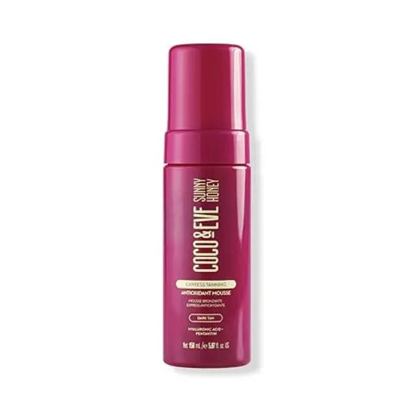 Coco & Eve Express Self Tanning Mousse 1 Hour Streak Free Hydrating Sunless Tanning Mousse, Fast Drying Natural Glow, Infused with Hyaluronic Acid & Coconut Extract Vegan, 5.07 Fl Oz