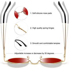 Joopin Round Polarized Sunglasses for Men Women, UV Protection Sun Glasses Small Circle Hippie Lennon Shades Sunglasses