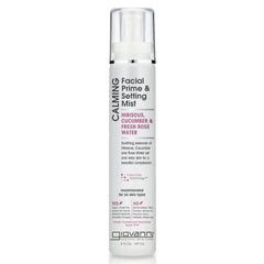 GIOVANNI Calming Facial Prime Setting Mist, 5 oz. - Hibiscus + Cucumber + Fresh Rose Water, Set & Relax Skin for a Beautiful Complexion