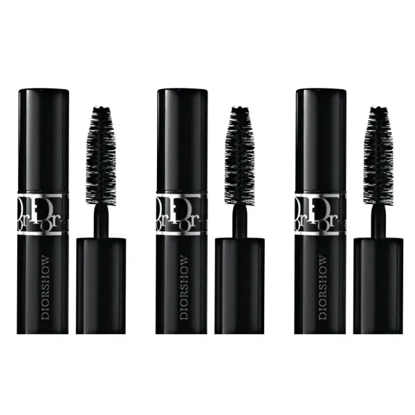 Dior Diorshow Buildable Mascara 090 Black Travel Size (Pack of 3)