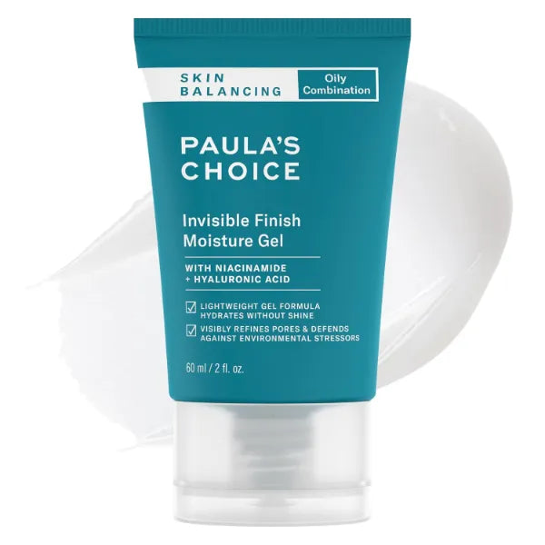 Paula's Choice SKIN BALANCING Invisible Finish Gel Face Moisturizer with Niacinamide & Hyaluronic Acid, Lightweight Face Gel Cream for Large Pores & Oily Combination Skin, Fragrance-Free, 2oz
