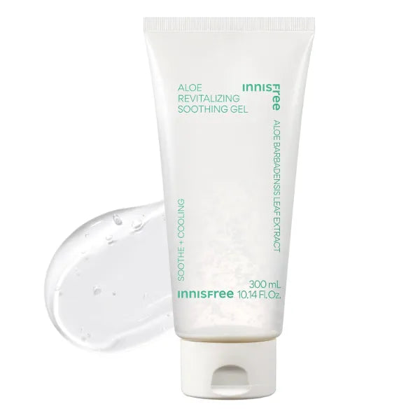 Innisfree Aloe Vitalizing Soothing Gel Hydrating Face & Body Moisturizer, 10.14 Fl Oz
