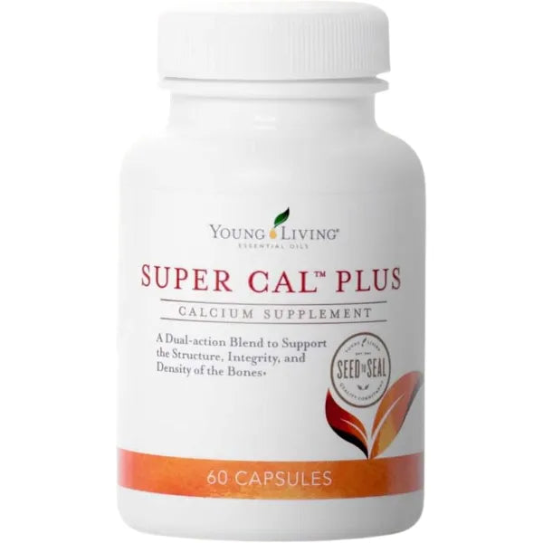 Young Living Super Cal Plus 60 Capsules Calcium Mineral Bone Health Supplement Synergistic Blend of Magnesium, Vitamins D & K Essential Nutrients