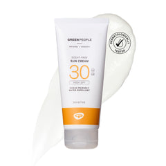 Green People Scent Free Sun Cream SPF30, Natural Sunscreen for Face & Body - Suitable for Sensitive Skin - Non Comedogenic, Reef Safe, 200ml