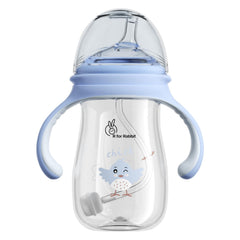 R for Rabbit Tritan Tweet 240 ml Baby Spout Cup for Kids | Twin Handle Non Toxic BPA Free Soft Silicone Spout Sipper Bottle | Leak Proof Drinking Sippy Cup for 6+ Month Infant Baby Boy & Girl (Blue)