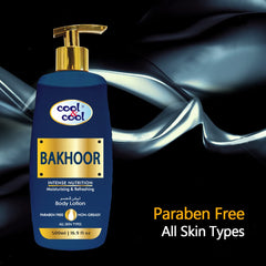Cool & Cool Bakhoor Body Lotion | Non Greasy & Paraben Free - 500ml