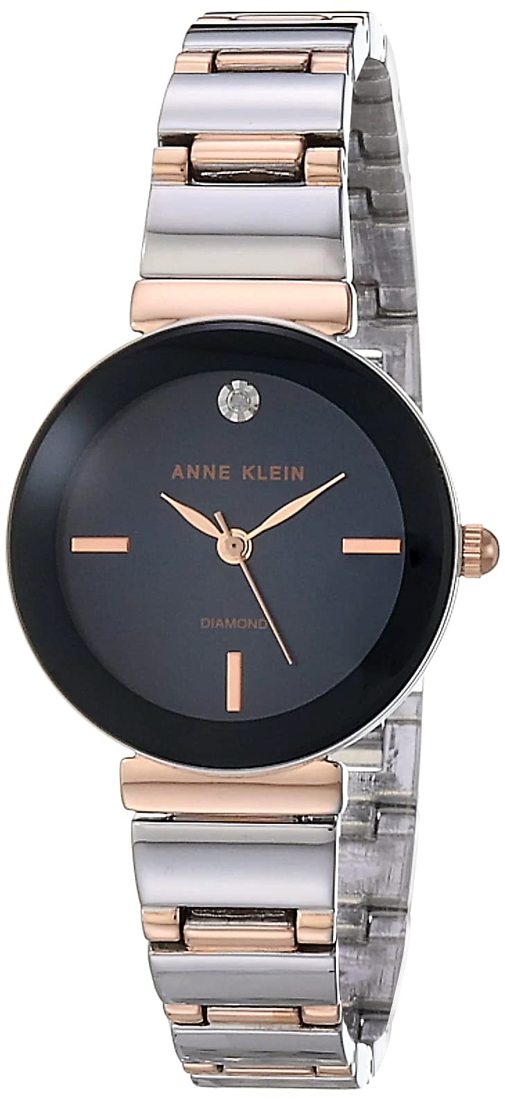 Anne Klein Damenarmbanduhr mit echtem Diamant-Zifferblatt, AK/2434