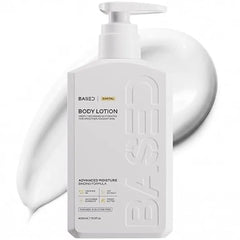 BASED Body Lotion with Ceramides Santal Scent Men's Hydrating Moisturizer Fast Absorbing Non Greasy Formula Softens Dry Skin Formulated & Filled in USA 13.5 Fl Oz, Pack of 1