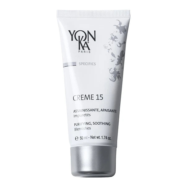 Yonka Specifics Creme 15 | Balancing Face Cream with Chamomile & Botanicals | Purifying Skincare for Blemish-Prone or Oily Skin | Paraben-Free | 1.74 oz