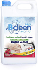 Bcleen بيكلين Antibacterial Hand Wash Soap Liquid Refill With Moisturizing Rose Scent, 5 Litres