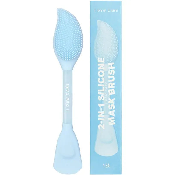 I DEW CARE Skincare Multi Functional Applicator 2 in 1 Cleansing Firming Silicone Mask Brush Soft & Silky Hygenic, Facial Tool, Easy to Wash, Sustainble, Glass Skin, Jelly Spatula
